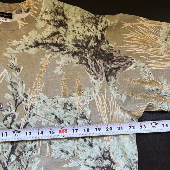 Ghost Camo Tee Shirt Mens Large Tan Multi Cotton Hunting Tactical Military - Picture 8 of 10